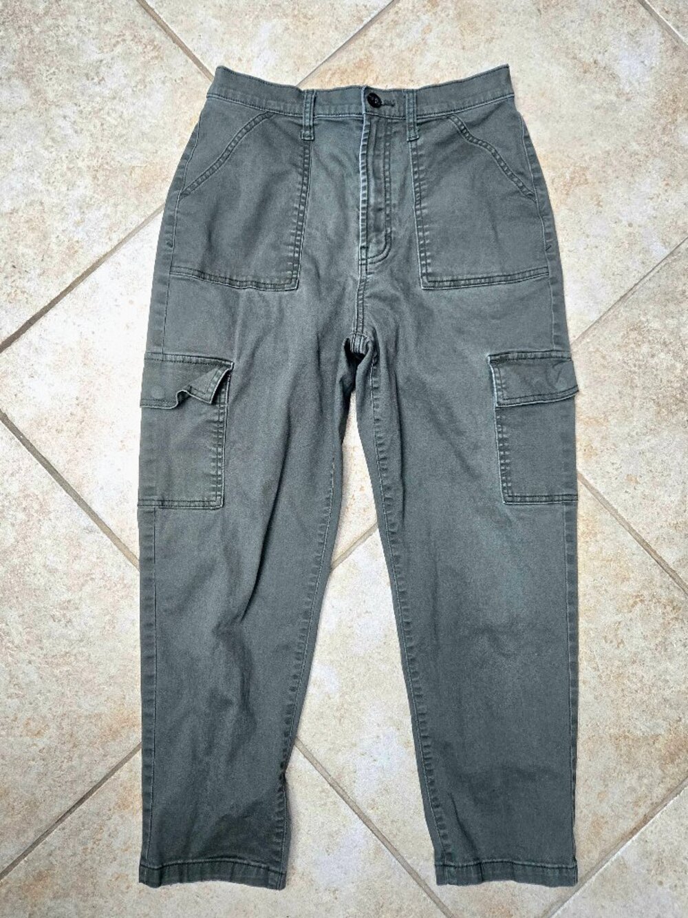 a.n.a Cargo Pants Size 10 Olive Green High Rise Utility Gorpcore Skater 90s